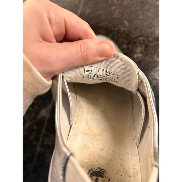 Dr. Martens Women's Silver and White Sneakers - Picture 9 of 9